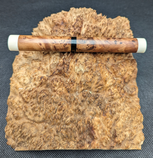 Thuya Burl - Faux Ivory End Caps